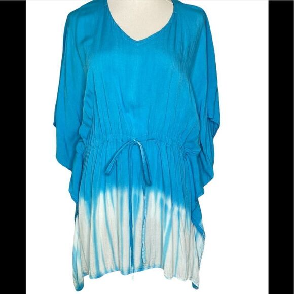 Island Planet Batwing Tie Dye Coverup - Picture 1 of 6